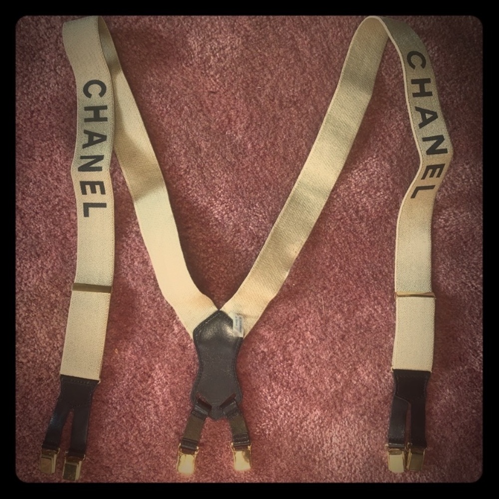 RARE!! Ultra rare hard to find CHANEL SUSPENDERS!